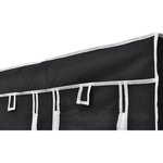 vidaXL Garde-robe pliable Noir 110 x 45 x 175 cm