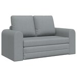 vidaXL Canapé-lit 2-en-1 Gris clair 148x71x83 cm Tissu