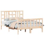 vidaXL Cadre de lit sans matelas bois de pin massif