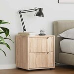 vidaXL Table de chevet VISNES chêne sonoma 45x40x50 cm bois ingénierie