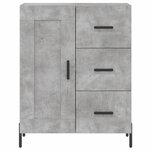 vidaXL Buffet haut Gris béton 69 5x34x180 cm Bois d'ingénierie