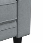 vidaXL Fauteuil Chesterfield gris clair tissu