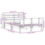 vidaXL Cadre de lit avec stockage 2 Pièces Cire marron Bois de Pin Massif