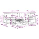 vidaXL Ensemble de canapés d'extérieur 5 pc Blanc et gris clair