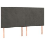 vidaXL Cadre de lit avec tête de lit Gris foncé 200x200 cm Velours