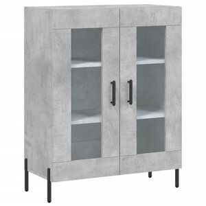 vidaXL Buffet gris béton 69 5x34x90 cm bois d'ingénierie