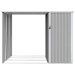 vidaXL Abri à bois de jardin Gris 245x98x159 cm Acier galvanisé
