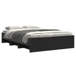 vidaXL Cadre de lit sans matelas noir 140x200 cm bois d'ingénierie