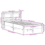 vidaXL Cadre de lit sans matelas blanc 120x190 cm bois de pin massif