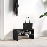 VidaXL Étagère à chaussures empilable en chêne noir 60 x 30 x 30 5 cm