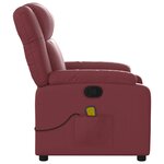 vidaXL Fauteuil de massage inclinable Rouge bordeaux Similicuir