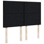 vidaXL Sommier à lattes de lit avec matelas Noir 140x190 cm Tissu