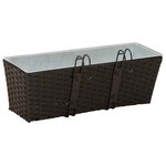 vidaXL Garde-Corps 2 pc Noir 50 x 17 x 17 cm métal