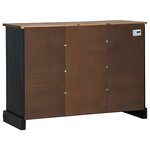 vidaXL Buffet HALDEN 2 portes coulissantes noir 112x40x80 cm