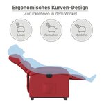 vidaXL Fauteuil inclinable électrique rouge similicuir