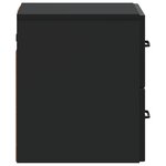 vidaXL Cabinet de chevet mural avec tiroir Noir 34 5 x 33 x 40 cm