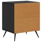 vidaXL Cabinet de chevet Noir 43 x 34 5 x 50 cm Bois d'ingénierie