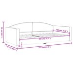 vidaXL Lit de repos taupe 100x200 cm tissu