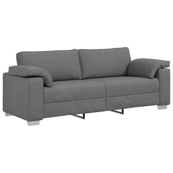 Canapé 3 places vidaXL Grise foncé 178 cm Tissu