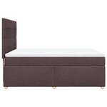 vidaXL Sommier à lattes de lit avec matelas Marron foncé 140x190 cm