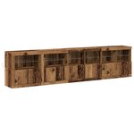 vidaXL Buffet LED Bois ancien 283 x 37 x 67 cm Bois d'ingénierie