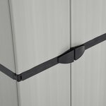 vidaXL Armoire de rangement de jardin 3 étagères Gris/noir 68x40x168cm