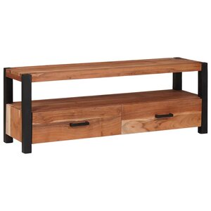 vidaXL Meuble TV Marron 110 x 30 x 40 cm Bois d'acacia massif