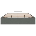 vidaXL Cadre de lit ottoman sans matelas gris foncé 120x200 cm tissu