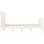 vidaXL Cadre de lit sans matelas blanc 140x190 cm bois de pin massif