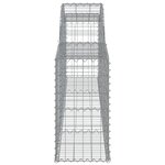 vidaXL Paniers à gabions arqués 2 Pièces 300x30x60/80 cm Fer galvanisé