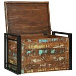 vidaXL Coffre de Rangement Multicolore 80x50x50 cm en Bois Récupéré