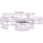 vidaXL Ensemble de canapés d'extérieur 5 pc Naturel et Noir