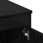 vidaXL Bureau avec porte Chêne noir 140 x 50 x 76 cm Bois d'ingénierie