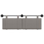 vidaXL Tête de lit suspendue Taupe Tissu