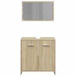 vidaXL Ensemble de meubles de salle de bain 2 Pièces chêne sonoma