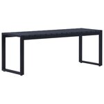 vidaXL Banc de jardin 120 5 cm Panneau PS Noir