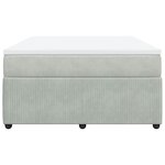 vidaXL Sommier à lattes de lit et matelas Gris clair 140x200cm Velours
