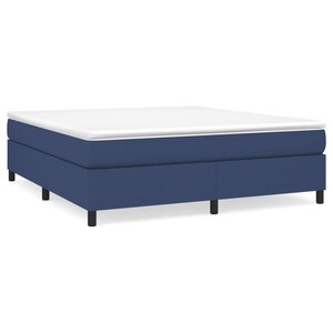 vidaXL Cadre de lit bleu 180x200 cm tissu