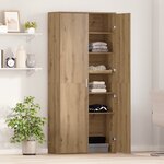 vidaXL Haute-commode en chêne artisanal 80x35x180 cm en bois d'ingénierie