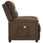 vidaXL Fauteuil de massage Marron Tissu