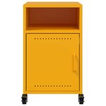 vidaXL Table de chevet jaune moutarde 36x39x59 cm acier