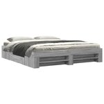 vidaXL Cadre de lit sonoma gris 200x200 cm bois d'ingénierie