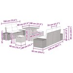 vidaXL Ensemble de canapé de jardin avec coussin 8 Pièces Noir polyrotin