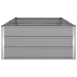 vidaXL Jardinière Gris clair 195 x 100 x 45 cm Acier galvanisé