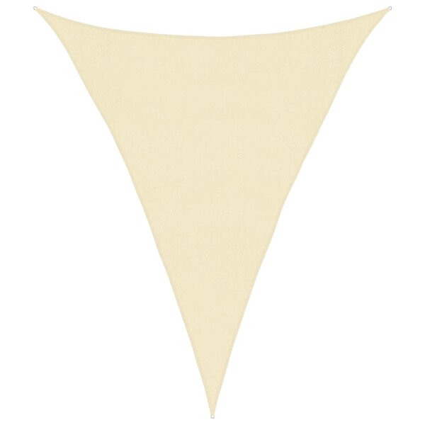 vidaXL Voile d'ombrage 160 g/m² Crème 3x4x4 m PEHD