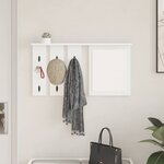 vidaXL Porte-manteau mural Blanc 85 x 10 x 45 cm Bois d'ingénierie