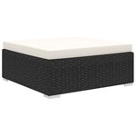 vidaXL Salon de jardin 10 Pièces avec coussins Résine tressée Noir