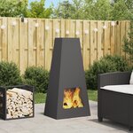 vidaXL Brasero Noir 50x35x100 cm Acier