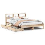 vidaXL Lit bibliothèque sans matelas 120x190 cm bois de pin massif