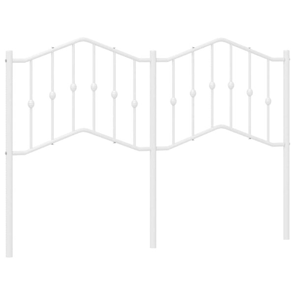 vidaXL Tête de lit métal blanc 150 cm